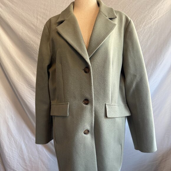 Laundry by Shelli Segal Wool Coat | Color: Olive / Green | Size: XXL - Picture 2 of 8